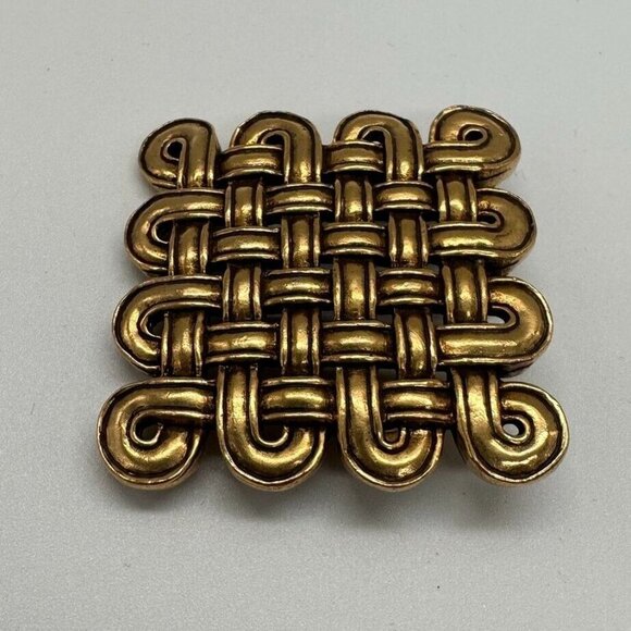Metropolitan Museum of Art MMA Brooch Gold Tone Celtic Knot Vintage '93 - Picture 4 of 6